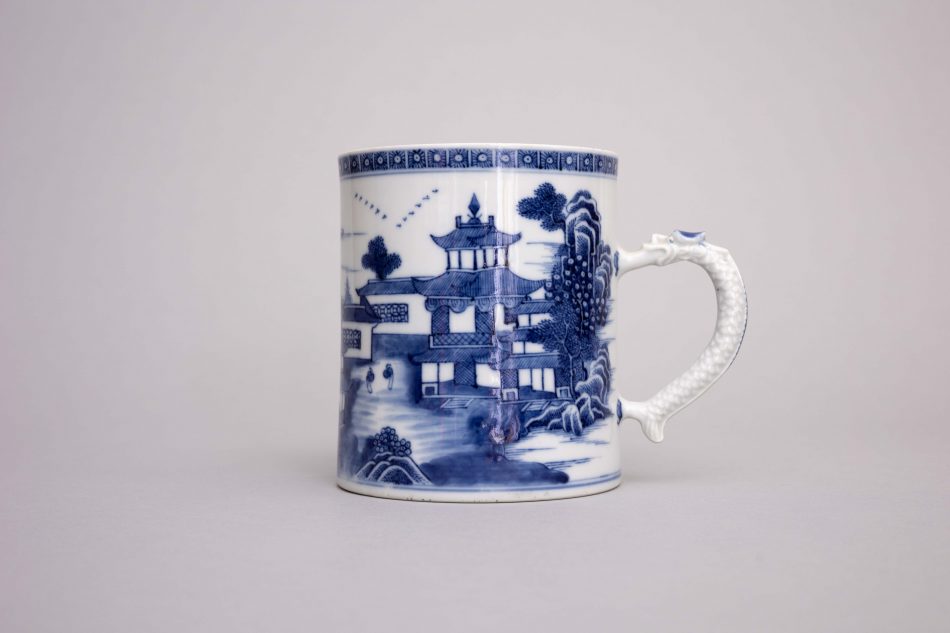Blue and White Chinese Porcelain Mug