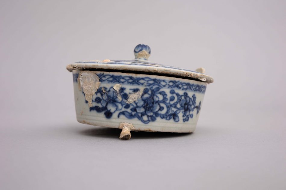Hatcher Porcelain Chinese Export Butter Tub