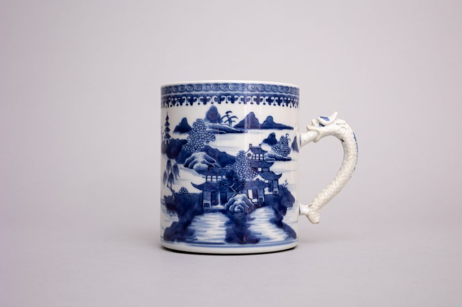 Blue and White Chinese Porcelain Mug