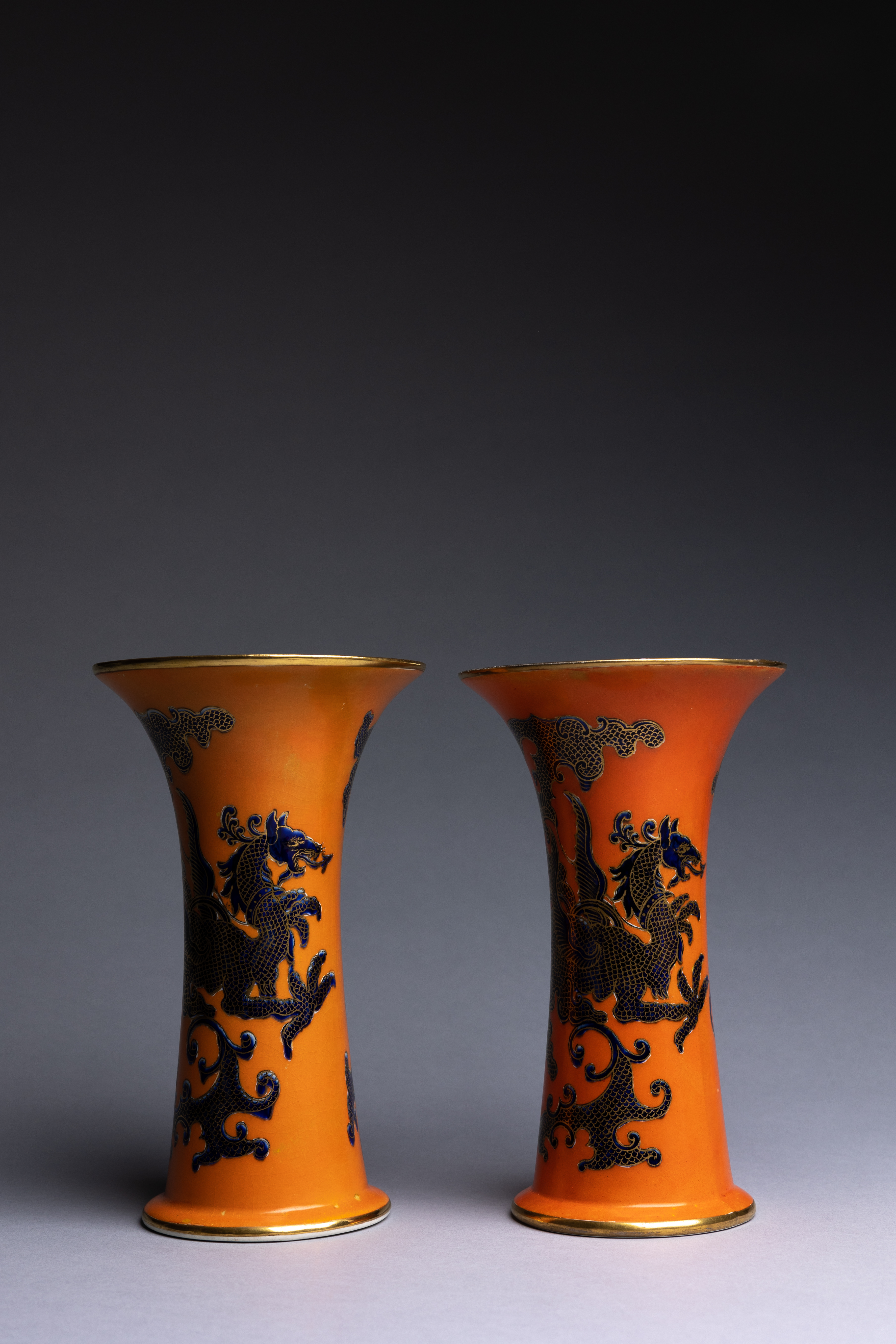 Pair of Masons Ironstone China Vases
